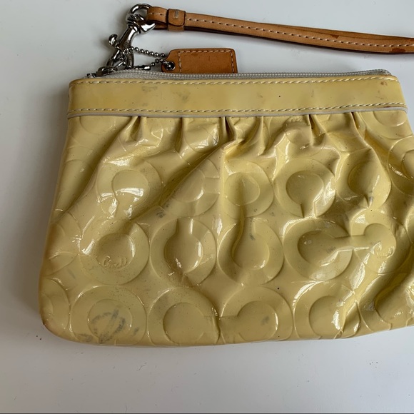 BOGO‼️ Auth Coach pouch wristlet forest green suede - Picture 13 of 16